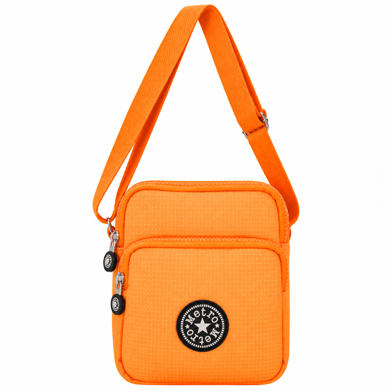 LL-222 Orange Round X-Body Bag With Adjustable Strap (New) (image for) LL-222 Orange Round X-Body Bag With Adjustable Strap (New)